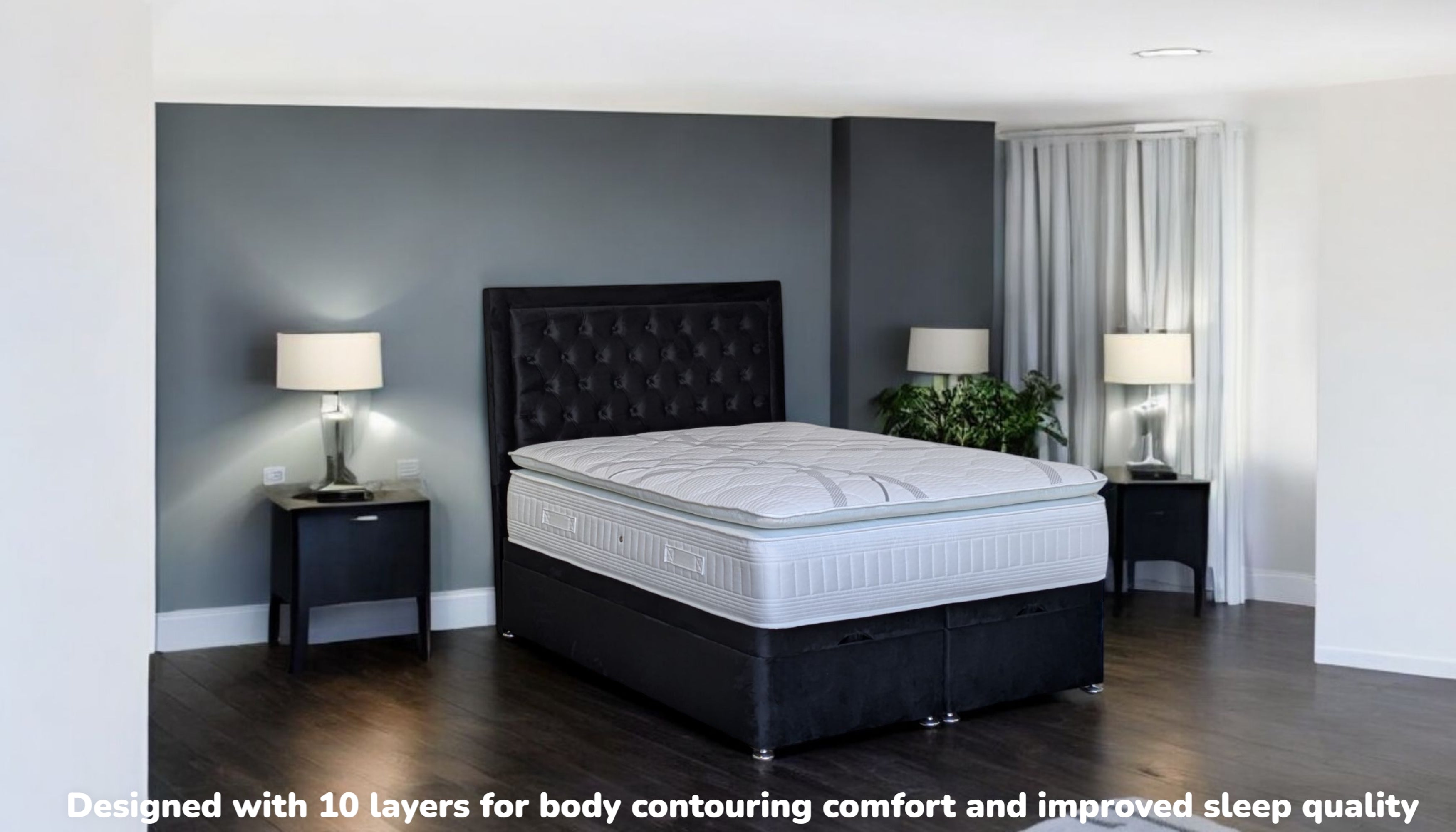 PROVOKE 2000 mattress construction showing 10 innovative comfort layers and ergonomic health technology