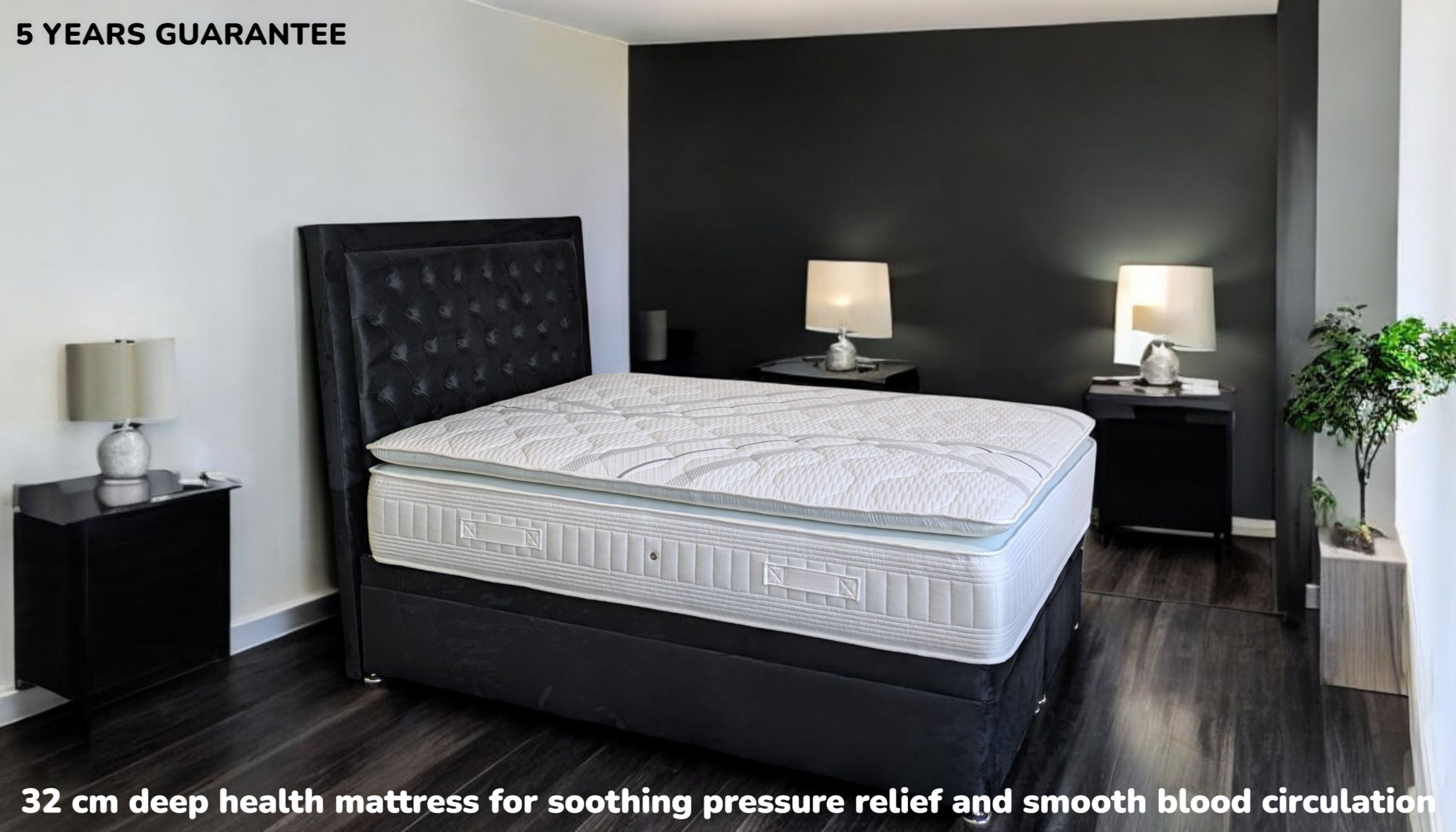 PROVOKE 2000 pillow top mattress profile showing 32 cm depth and premium construction for enhanced body support