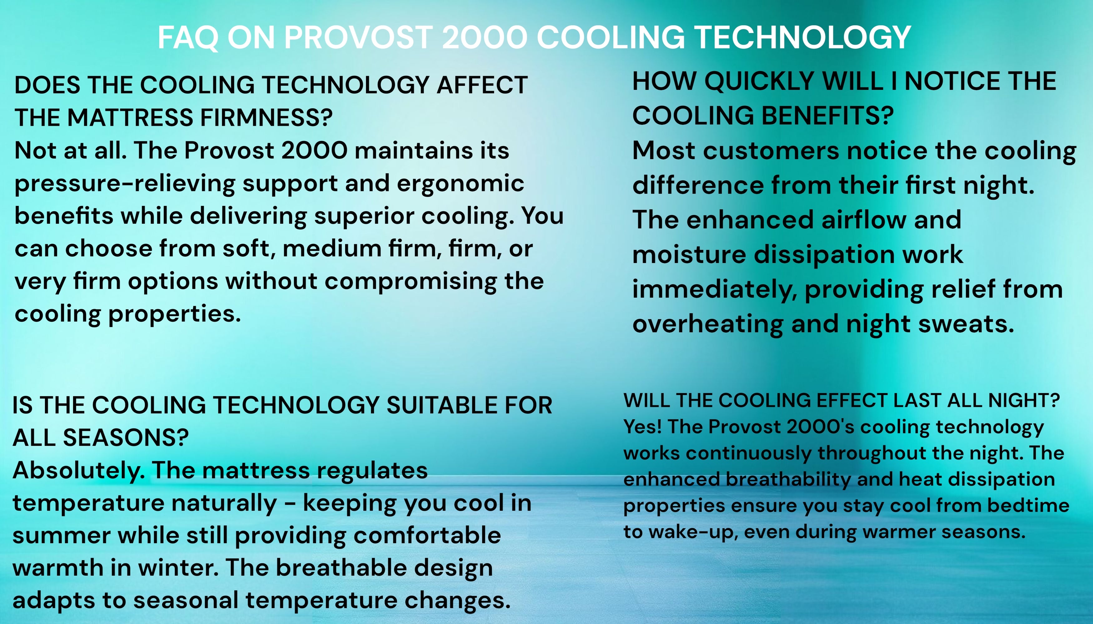 FAQ on Provost 2000 cooling technology