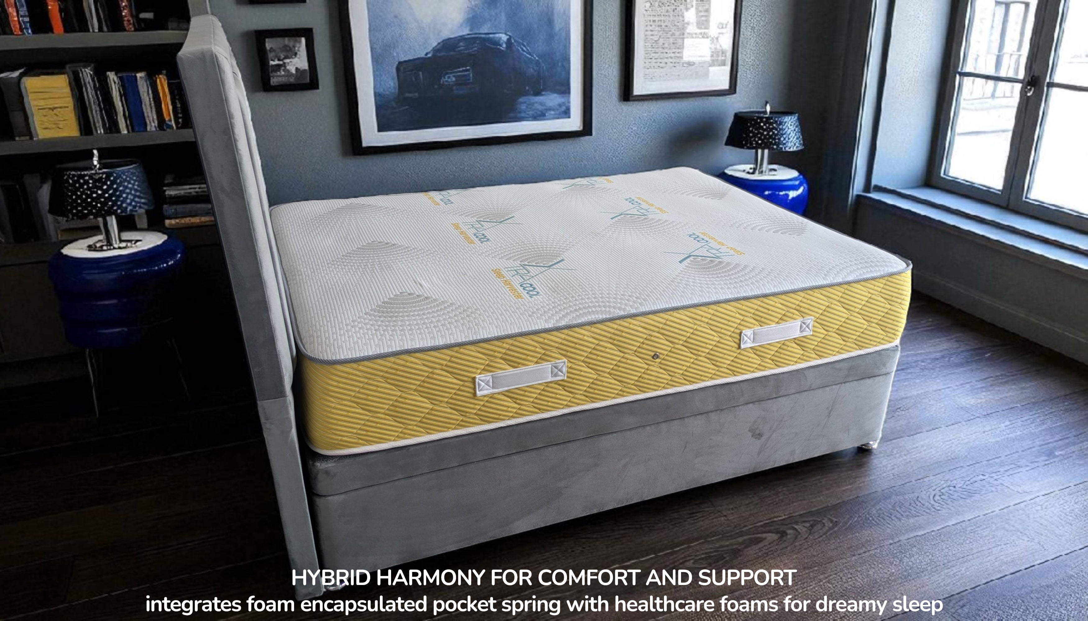 RECTOR 2000 hybrid mattress edge support system with foam encapsulation for maximum sleeping area and motion isolation