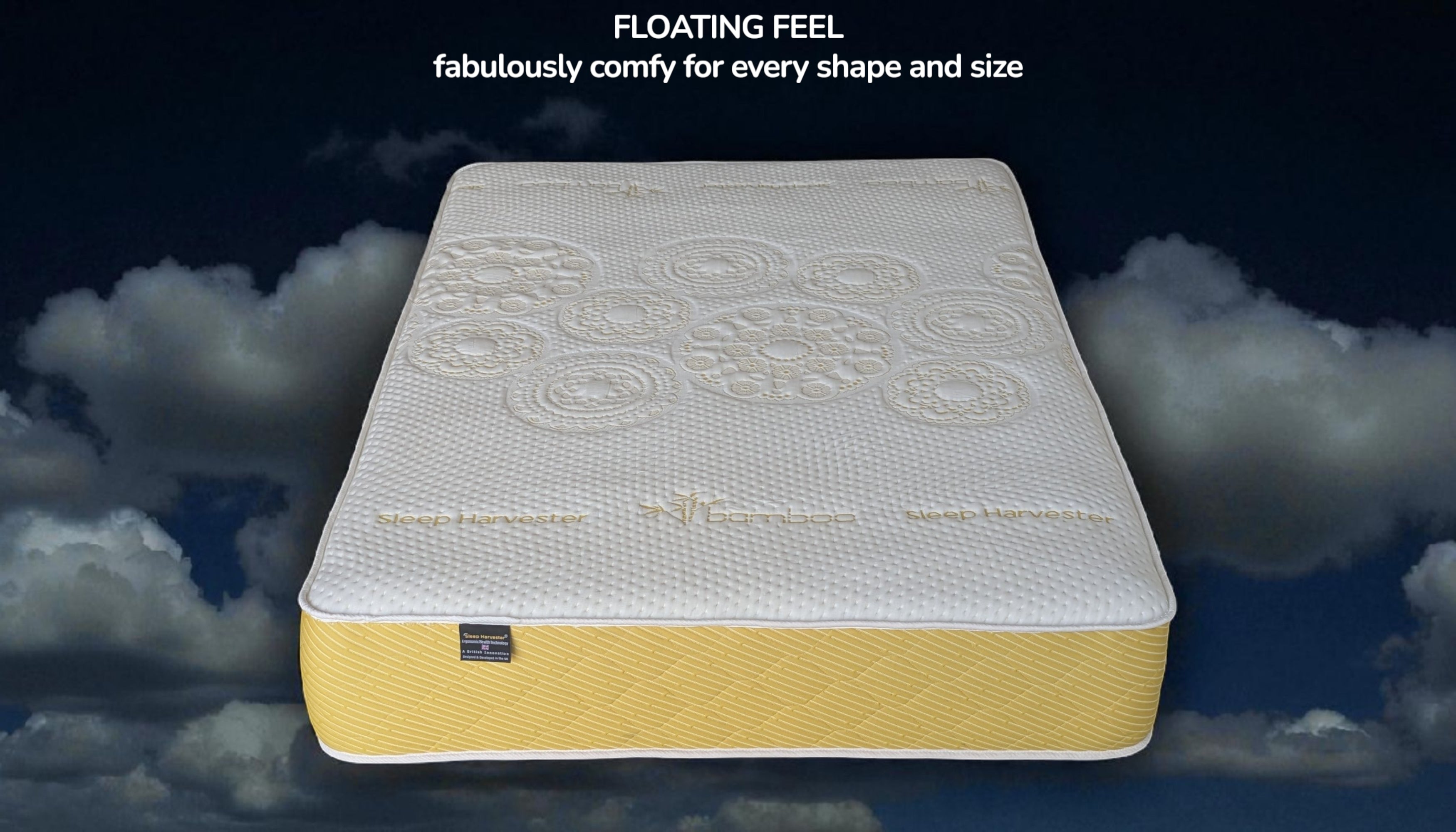 Sienna mattress demonstrating weightless comfort and spine alignment support