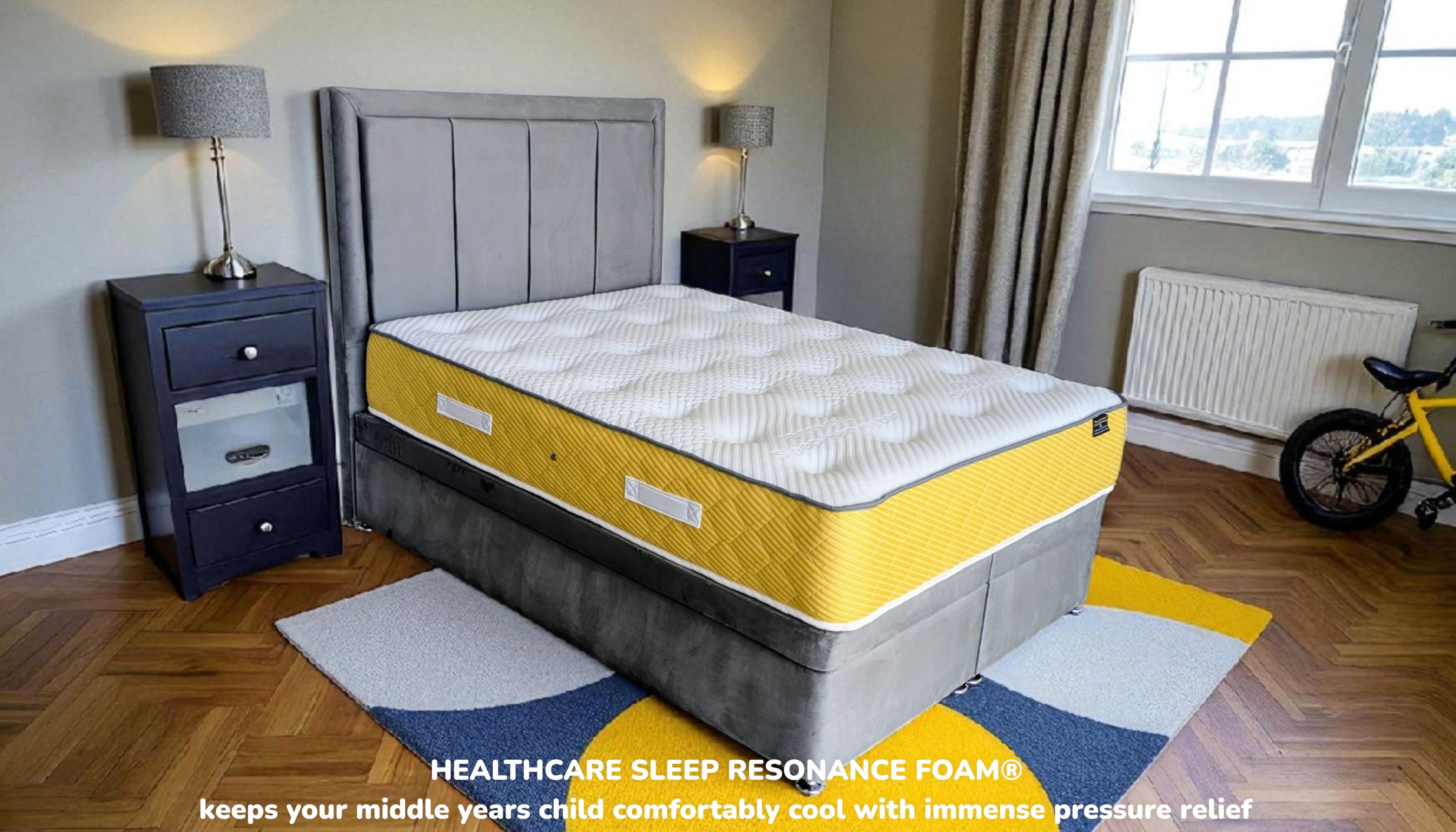 STAR mattress Sleep Resonance Foam technology diagram showing pressure relief and comfort layers