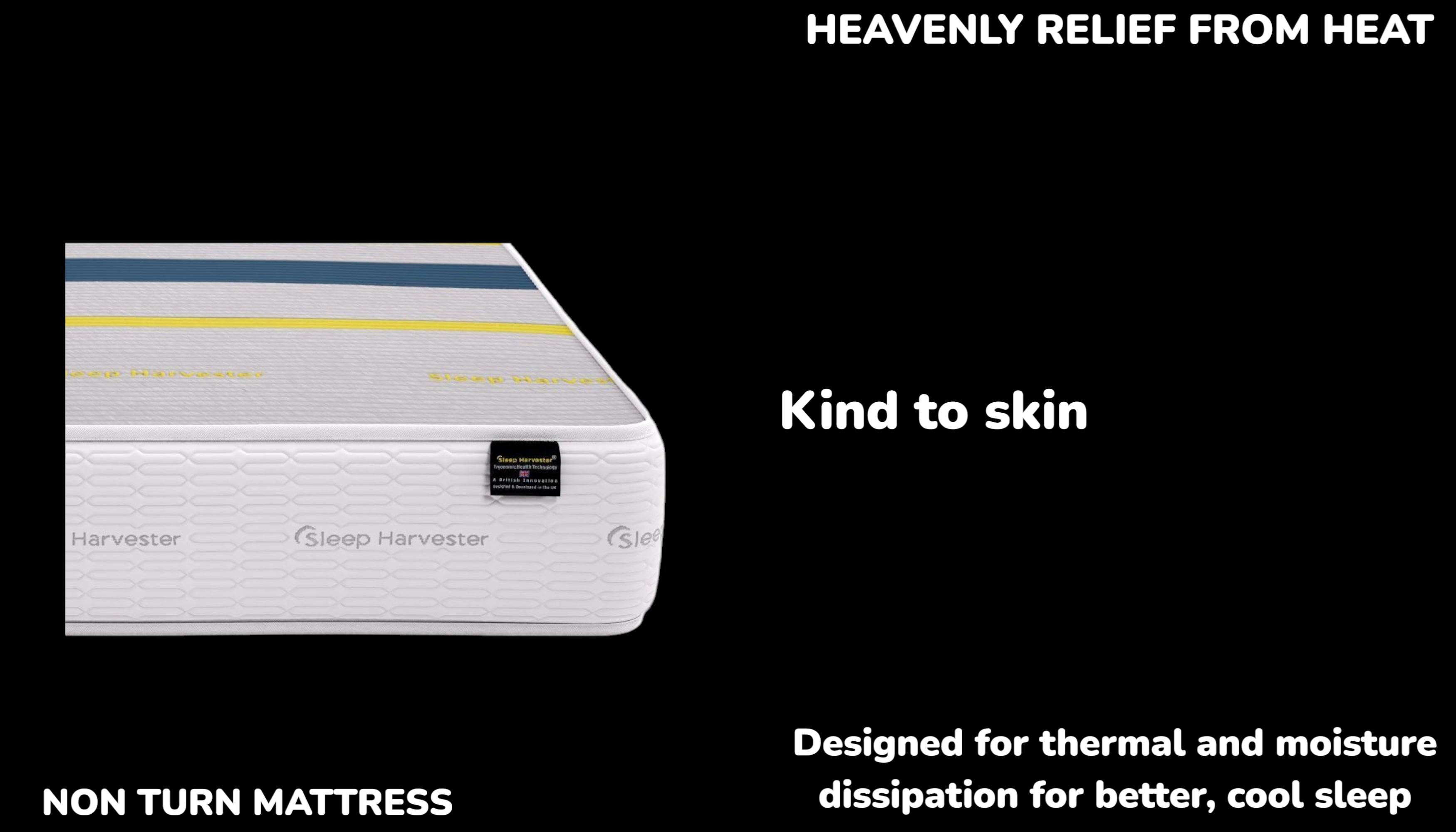 VICEROY 2000 cooling mattress with 30x breathable technology and heat regulation for hot sleepers and temperature control