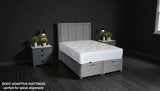 Body adaptive Amelia mattress showing spinal alignment and pressure relief features