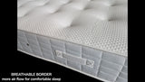 Porous border design of Amelia mattress for enhanced air circulation
