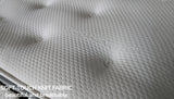 Soft-touch knitted fabric surface of Amelia mattress with porous border