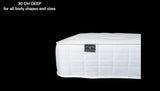 ARIANA mattress 8-layer comfort system cross-section showing mattress depth of 30 cm