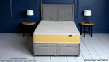 AZORES luxury cooling mattress with natural Tencel fabric cover and 25cm deep health foam construction