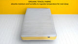 Natural Tencel fabric cover of AZORES mattress highlighting moisture-wicking and breathable properties