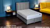BLISS Natural Tencel Hybrid Mattress with 1000 pocket springs and British wool - front view