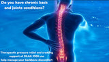 Human spine diagram showcasing healthy posture, spinal alignment and back support benefits of DEAN 2000 mattress