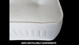 FELLOW 1500 mattress side profile showing 29 cm depth and hybrid construction for enhanced body support
