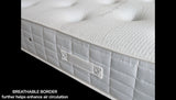 Leonore mattress border detail showing reinforced edge construction and quality stitching