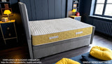 MOON organic kids mattress showing compact design perfect for children's bedrooms