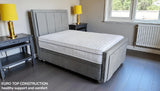 Close-up view of Orthoplus mattress Euro Top quilted surface showing luxurious comfort layer