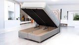 TOTO ottoman storage bed with fabric upholstery, complete bedroom furniture piece with hidden foot opening storage