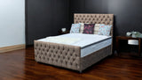 RANA Upholstered Ottoman Bed - Foot End Opening Storage UK