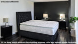 PROVOKE 2000 pillow top mattress profile showing 32 cm depth and premium construction for enhanced body support