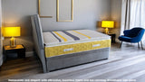 PROVOST 2000 side view shows plush fabric, hypoallergenic pillow top and breathable comfort core for deep sleep