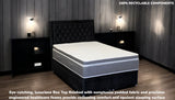 READER 1500 box top construction showing 34 cm depth and premium quilted surface for enhanced comfort and support