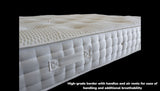 Close-up view of Triumph 1000 mattress hand-stitched effect side panel and soft-touch knitted fabric for comfortable sleep