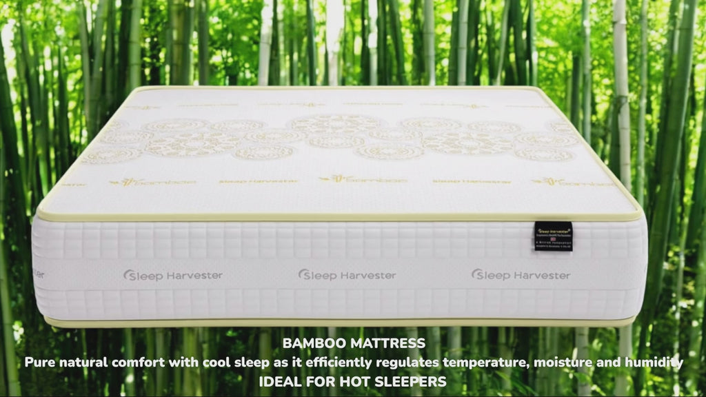 An animation showing bamboo hybrid mattress