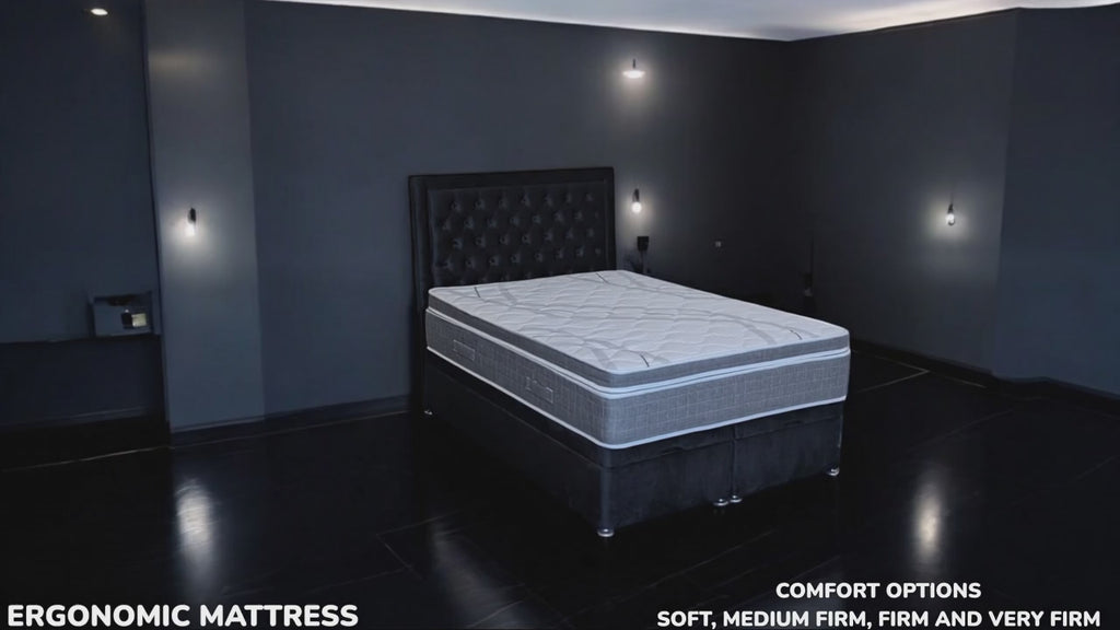 An animation showing the best cooling box top hybrid mattress