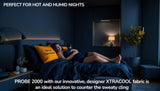 PROBE 2000 mattress design features highlighting 360° encapsulated pocket springs and cooling layers
