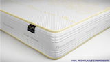 CHANCELLOR 2000 corner showing natural cool cover, memory foam and 2000 pocket springs of its hybrid construction